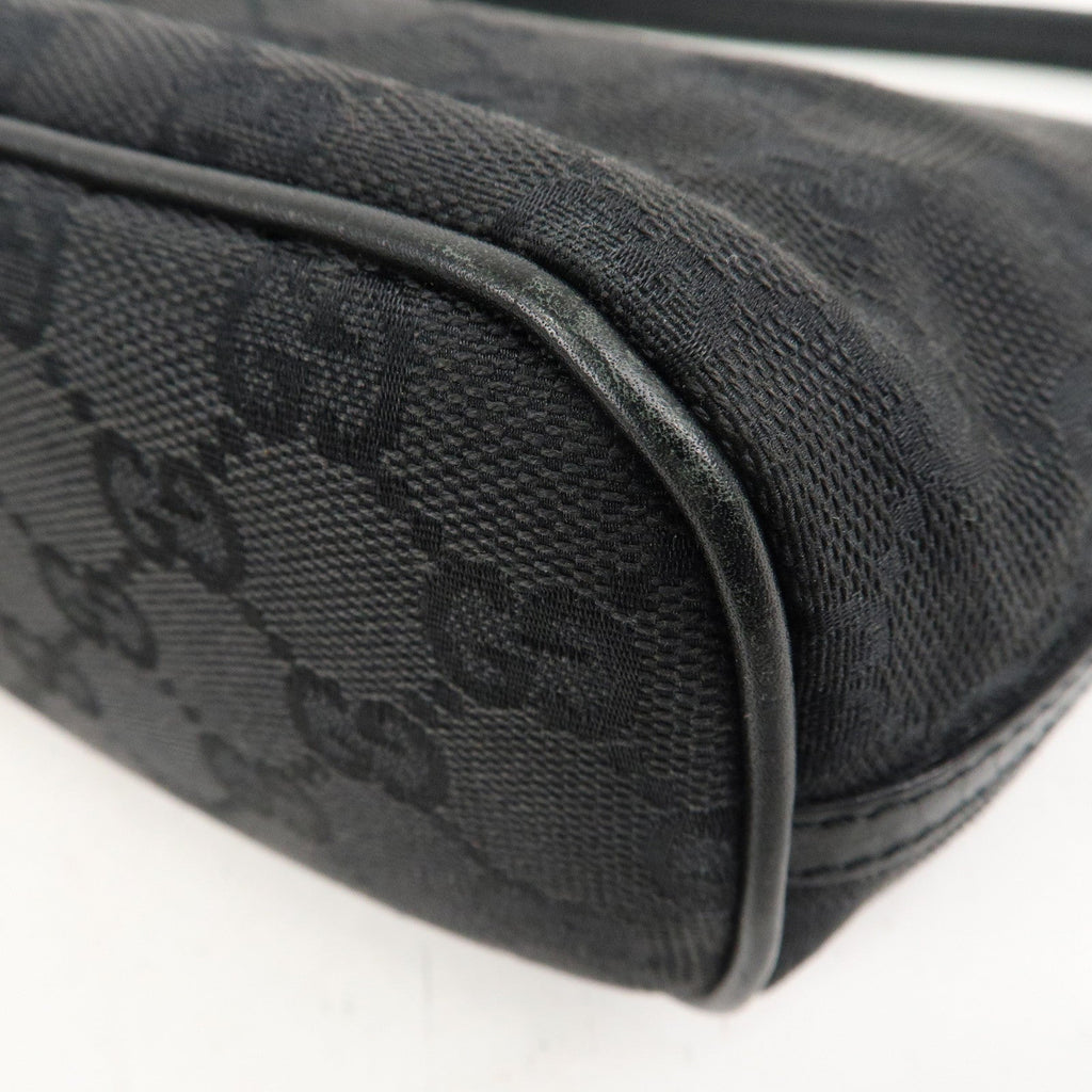 GUCCI Set of 2 Boat Bag GG Canvas Leather Pouch 07198 039.1103