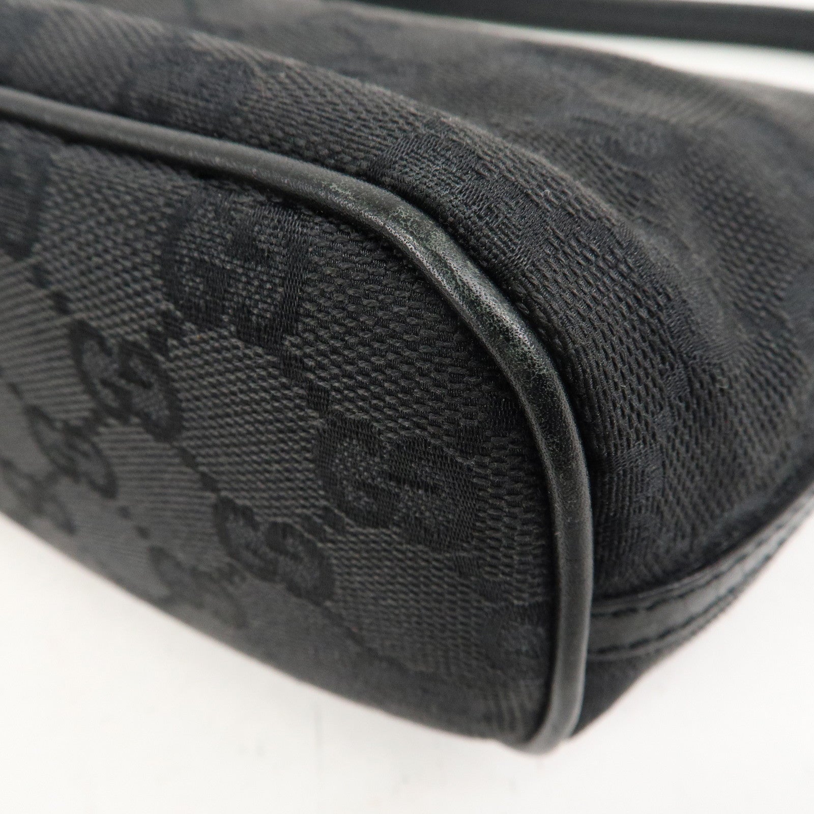 GUCCI Set of 2 Boat Bag GG Canvas Leather Pouch 07198 039.1103