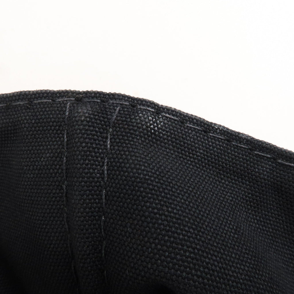 Prada Canapa Canvas Tote Bag Hand Bag Black BN1877