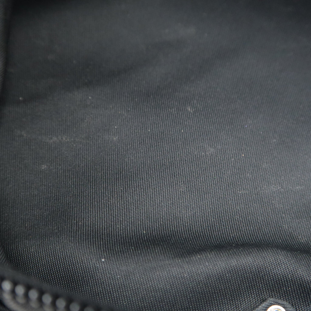 Prada Logo Nylon Leather Shoulder Bag NERO Black BT0175