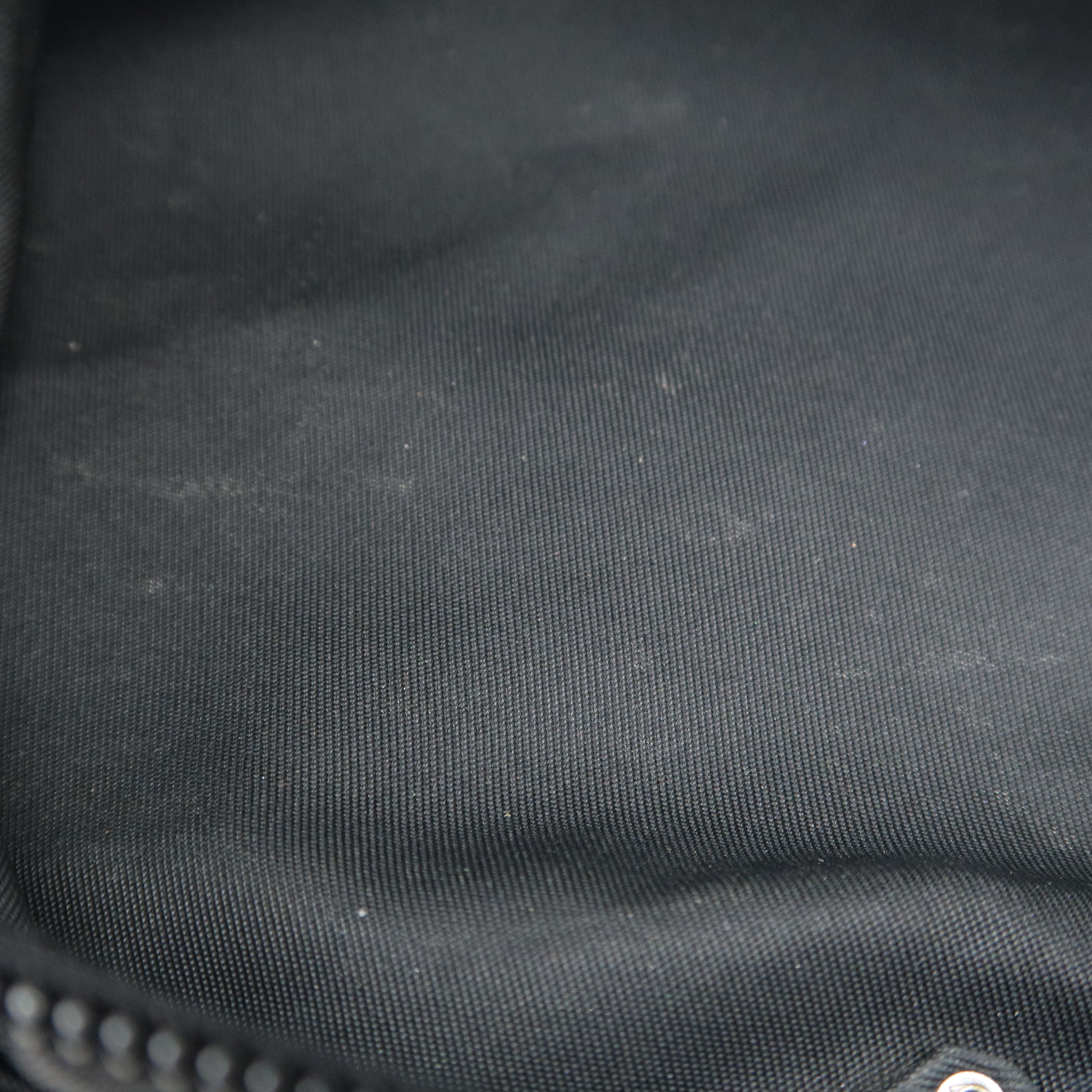 Prada Logo Nylon Leather Shoulder Bag NERO Black BT0175