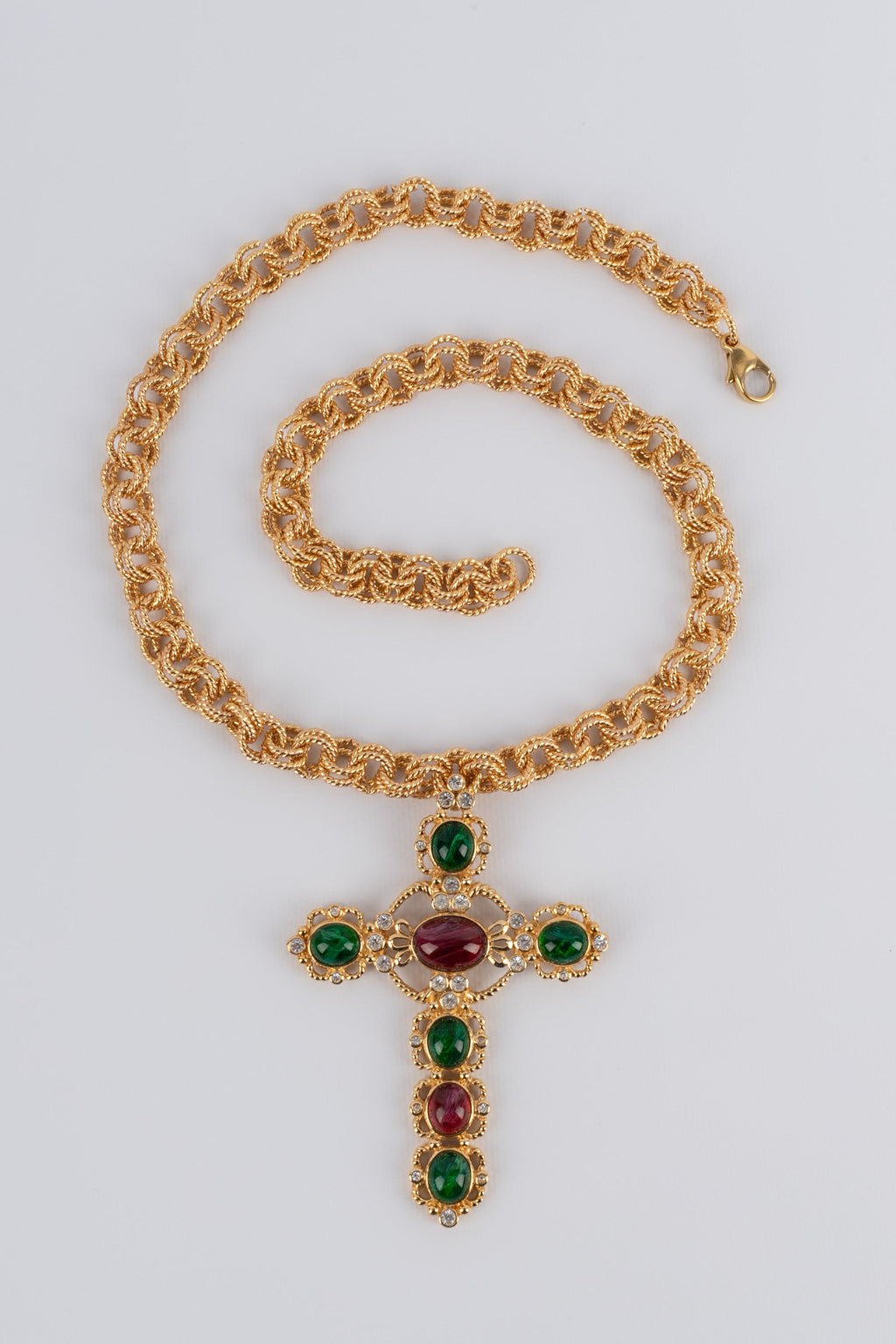 Collier croix Christian Dior