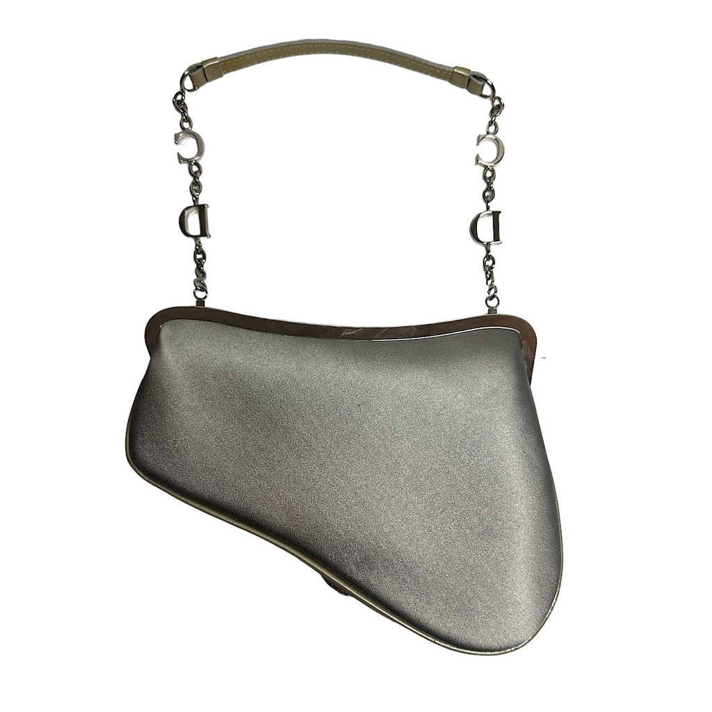 CHRISTIAN DIOR Vintage Mini Satin Saddle Bag