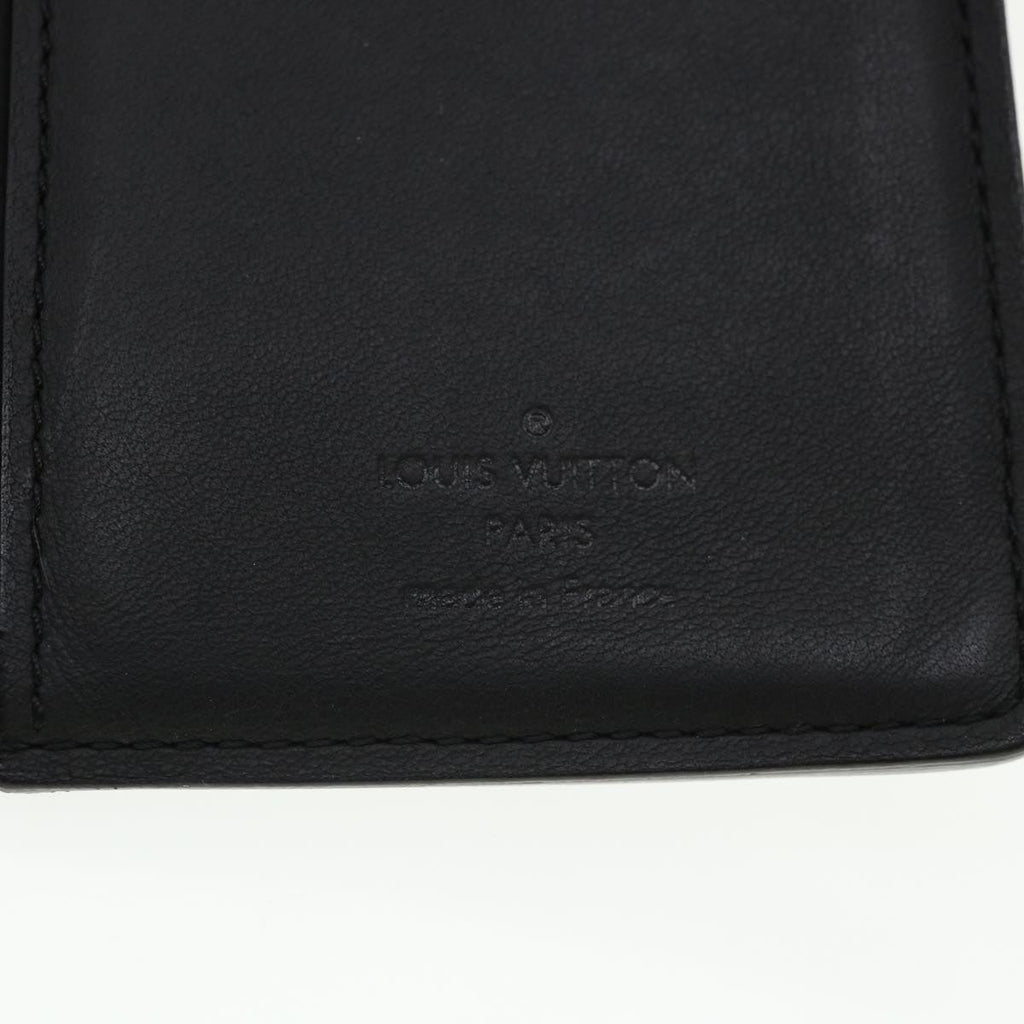 Louis Vuitton Black Leather Portefeuille Brazza wallet accessories