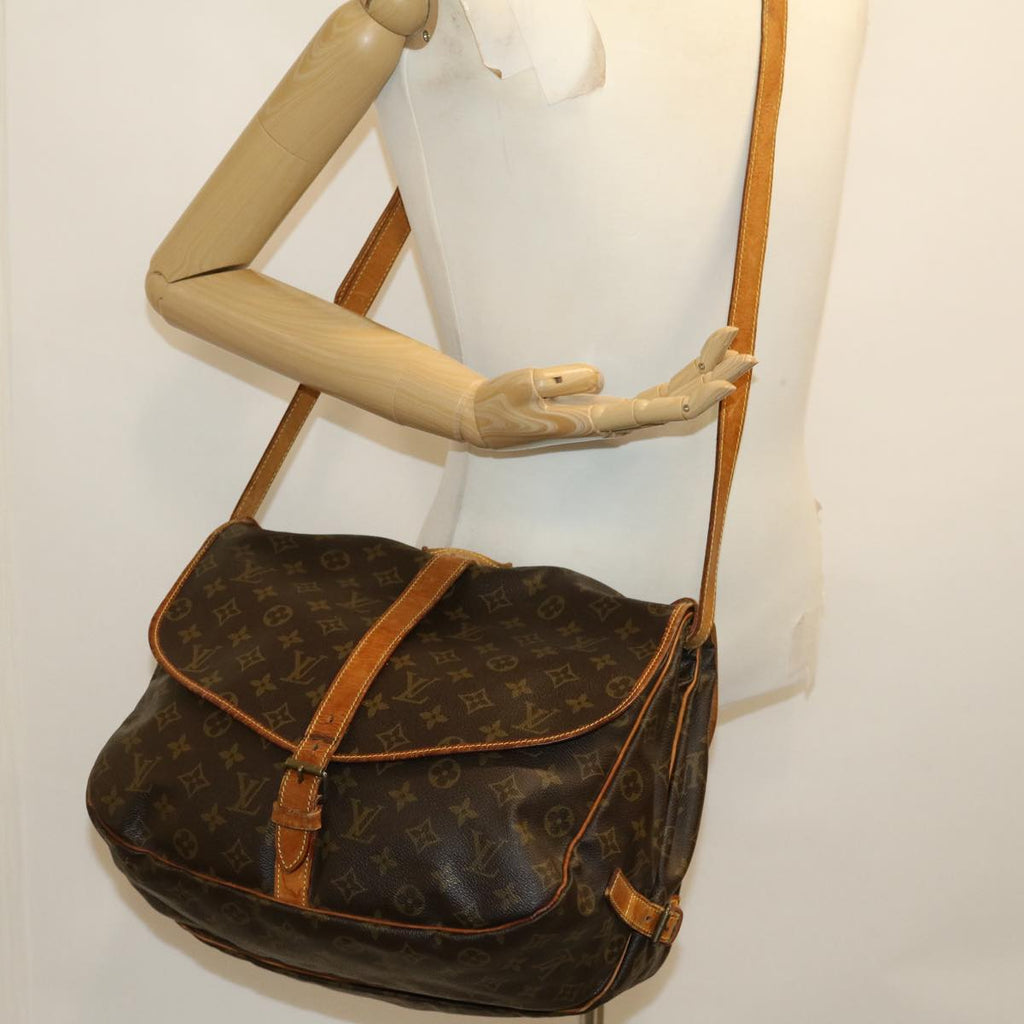 Louis Vuitton Brown Canvas Saumur 35 shoulder bag