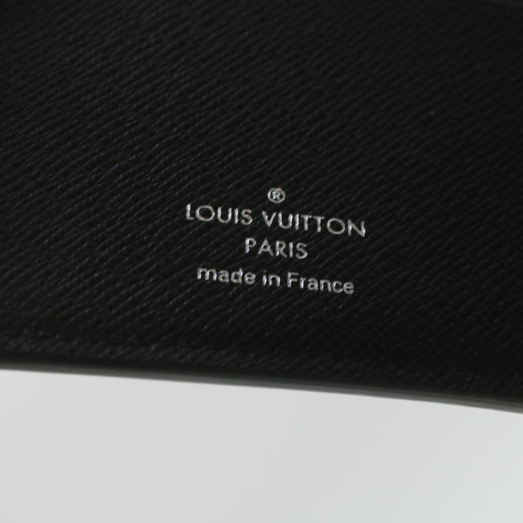 Louis Vuitton Black Leather Agenda cover wallet accessories