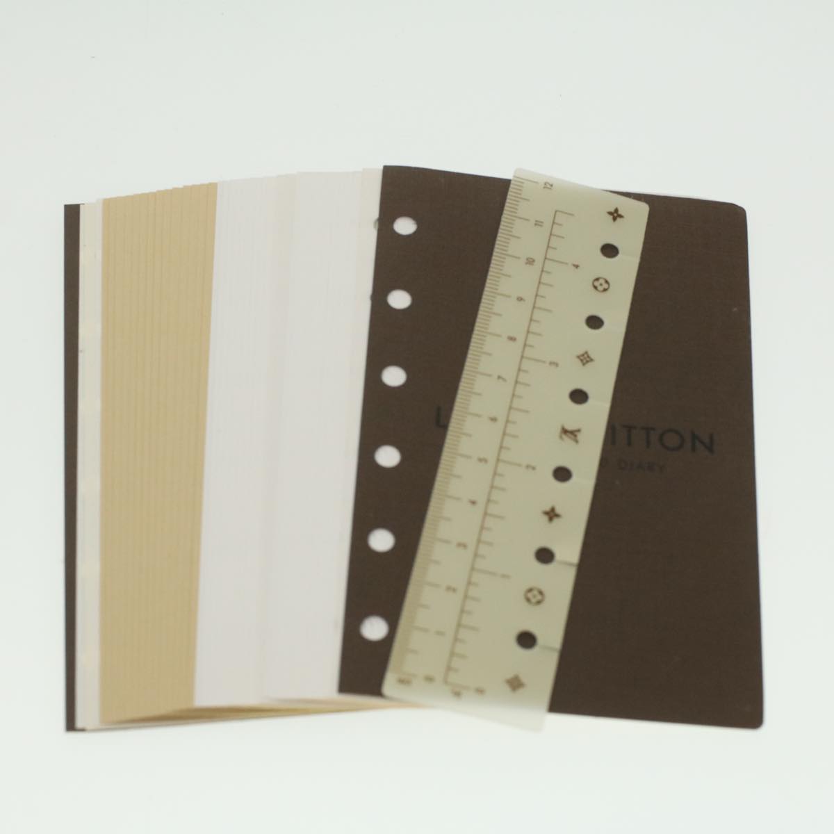 Louis Vuitton White Canvas Couverture agenda de bureau wallet accessories