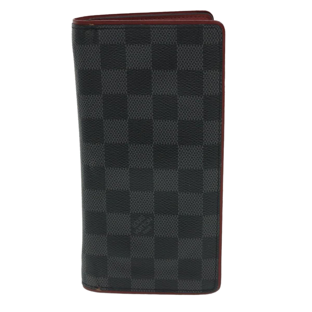 Louis Vuitton Black Canvas Brazza wallet accessories