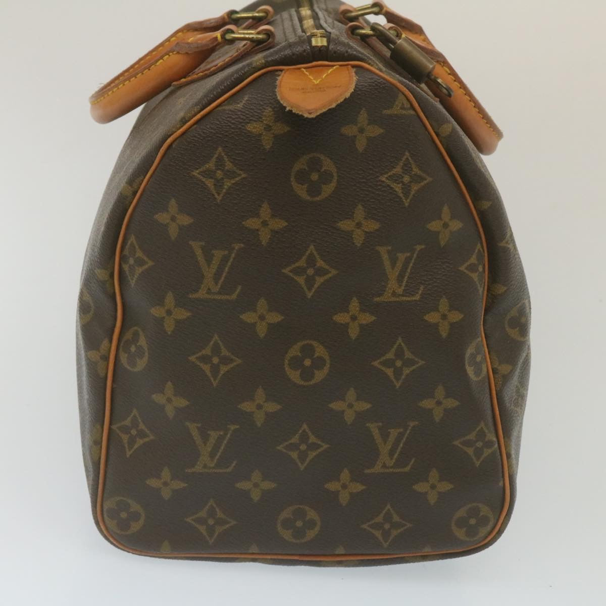 Louis Vuitton Gray Canvas Speedy 35 handbag bag
