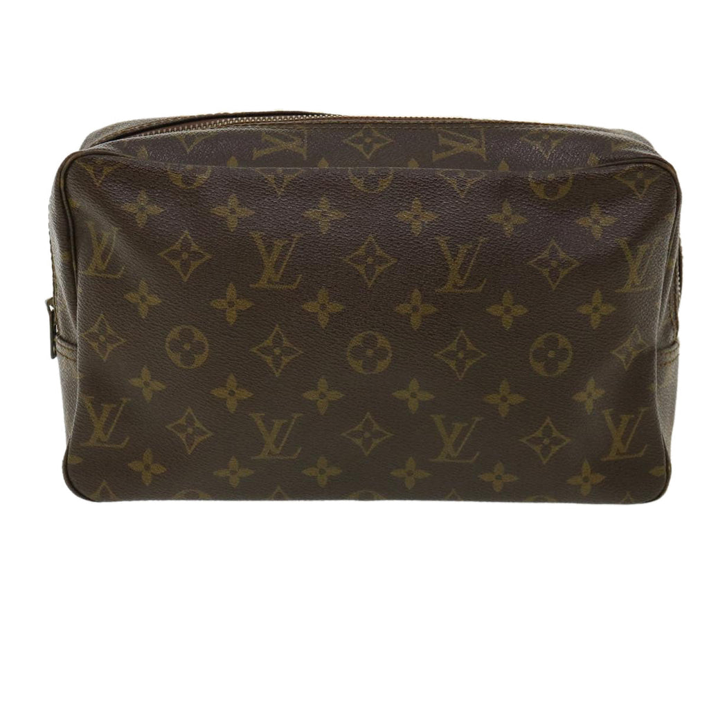 Louis Vuitton Brown Canvas Trousse de Toilette clutch bag