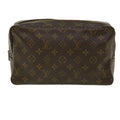 Louis Vuitton Brown Canvas Trousse de Toilette clutch bag