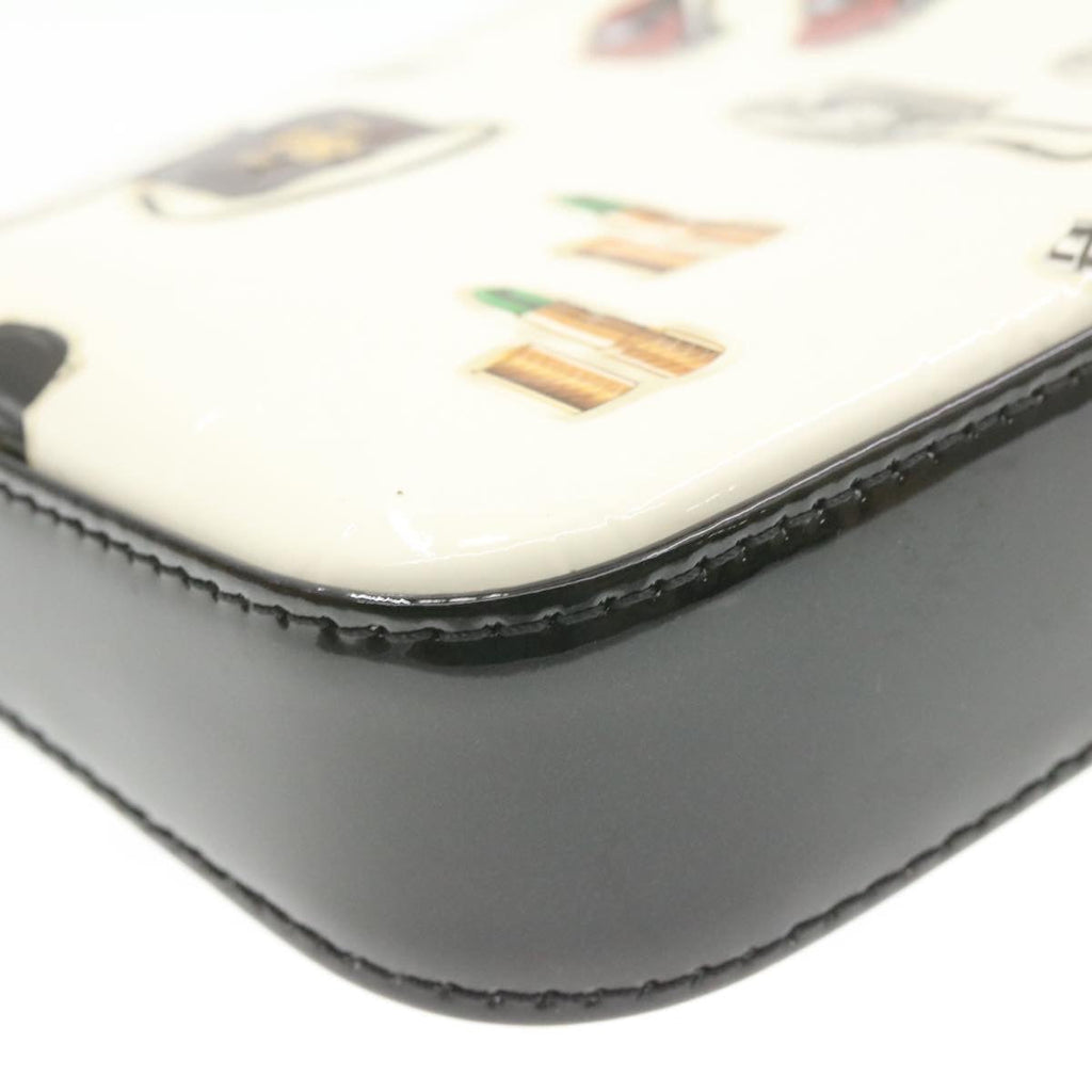 Louis Vuitton White Patent leather Pochette accessoires clutch bag
