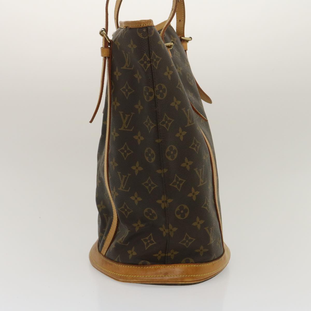 Louis Vuitton Gray Canvas Bucket GM shoulder bag