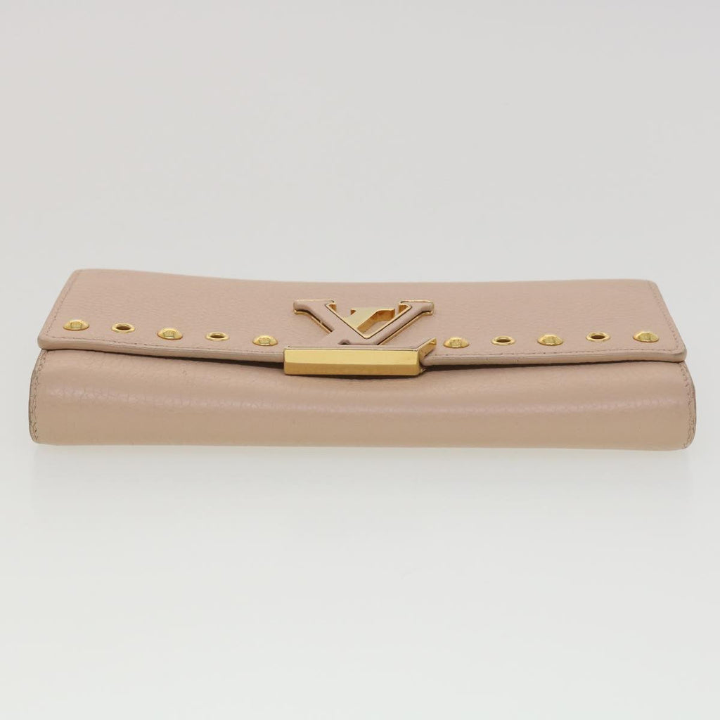 Louis Vuitton Pink Leather Capucines wallet accessories