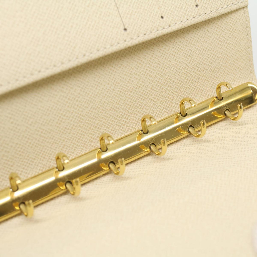 Louis Vuitton White Canvas Couverture agenda de bureau wallet accessories