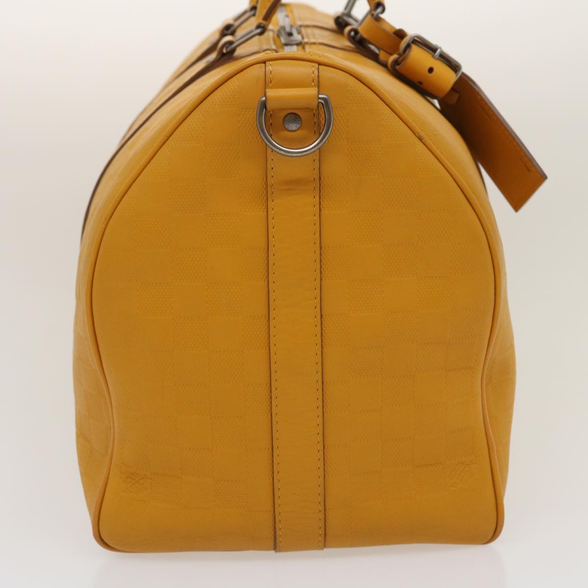 Louis Vuitton Yellow Leather Keepall 45 travel bag