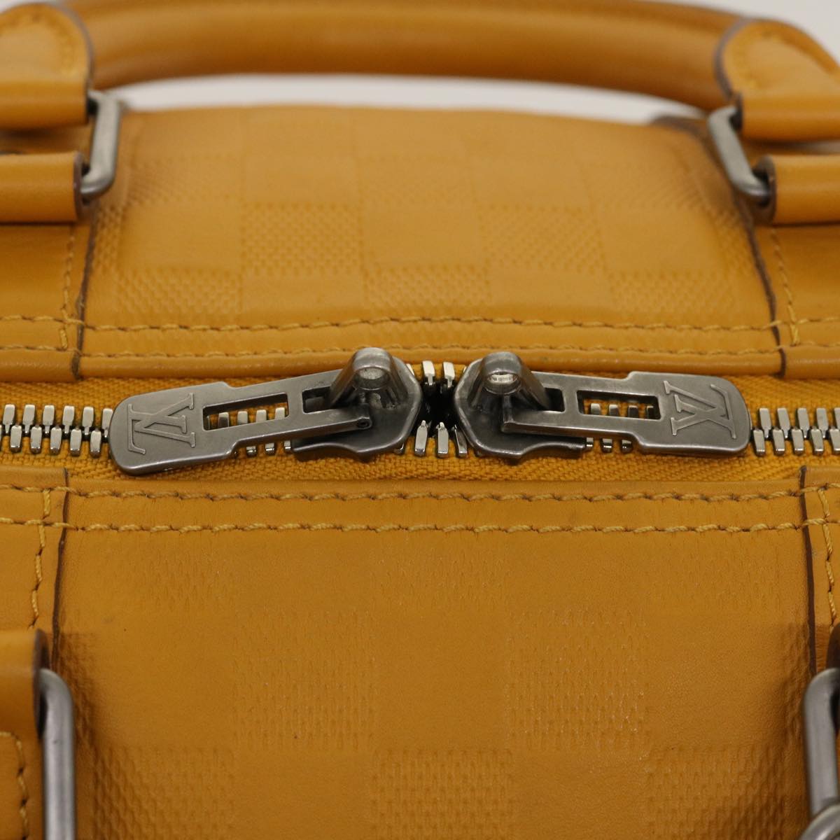 Louis Vuitton Yellow Leather Keepall 45 travel bag