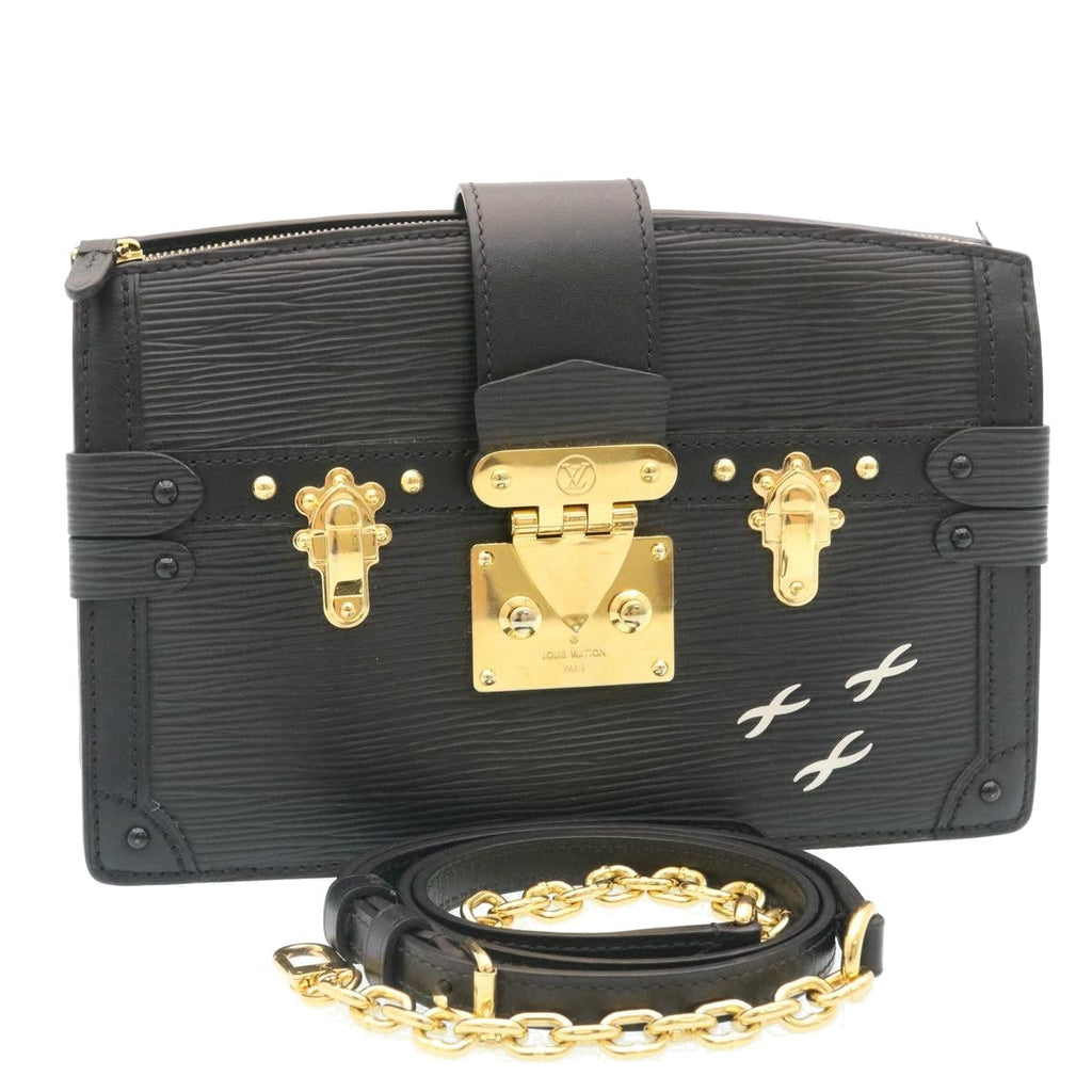 Louis Vuitton Black Leather Trunk shoulder bag