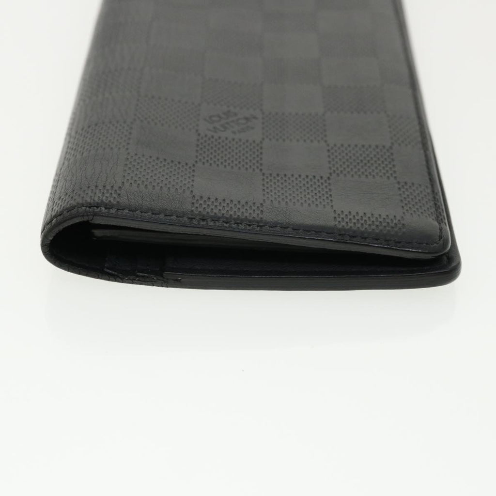 Louis Vuitton Black Leather Portefeuille Brazza wallet accessories