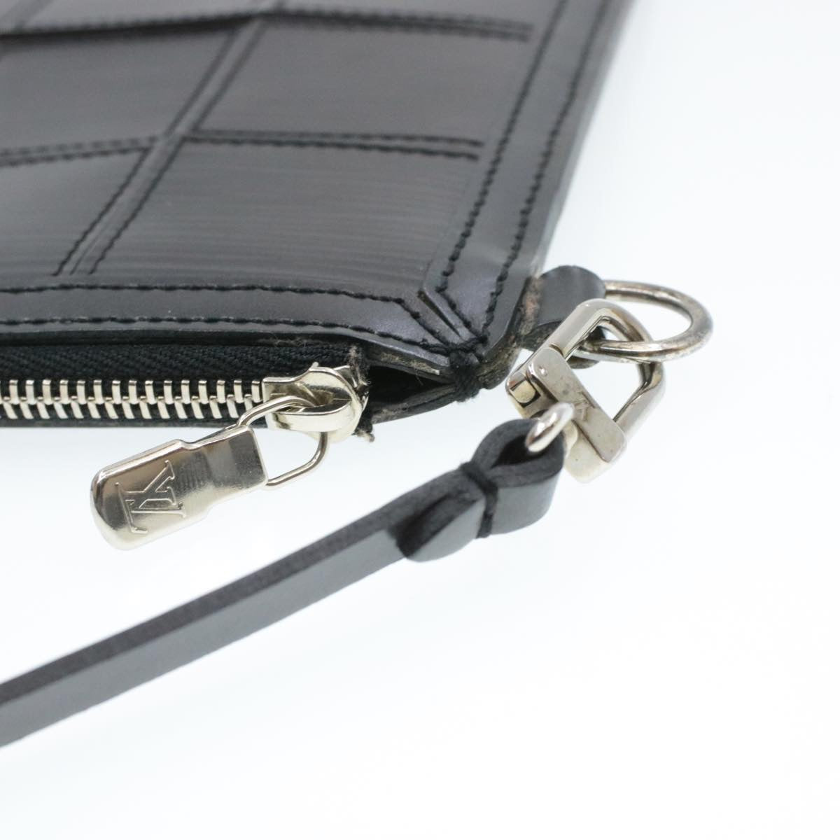 Louis Vuitton Black Steel Pochette accessoires clutch bag