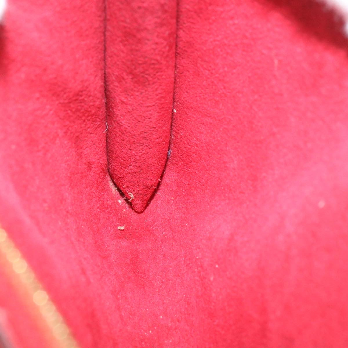 Louis Vuitton Red Leather Pochette accessoires handbag bag