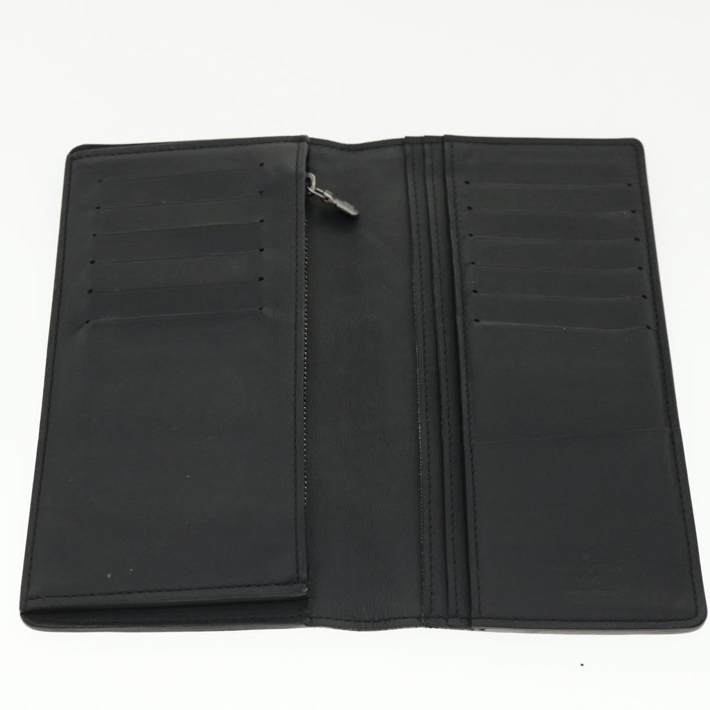 Louis Vuitton Black Leather Portefeuille Brazza wallet accessories