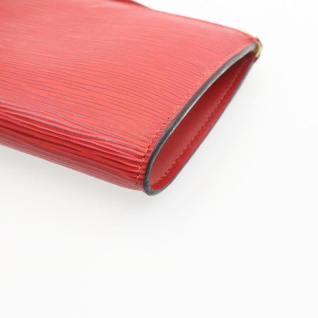 Louis Vuitton Red Leather Pochette accessoires handbag bag