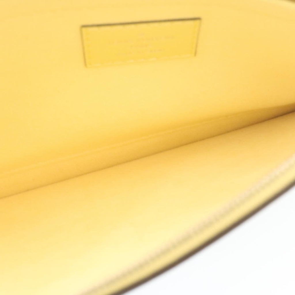 Louis Vuitton Yellow Leather Neverfull MM tote bag
