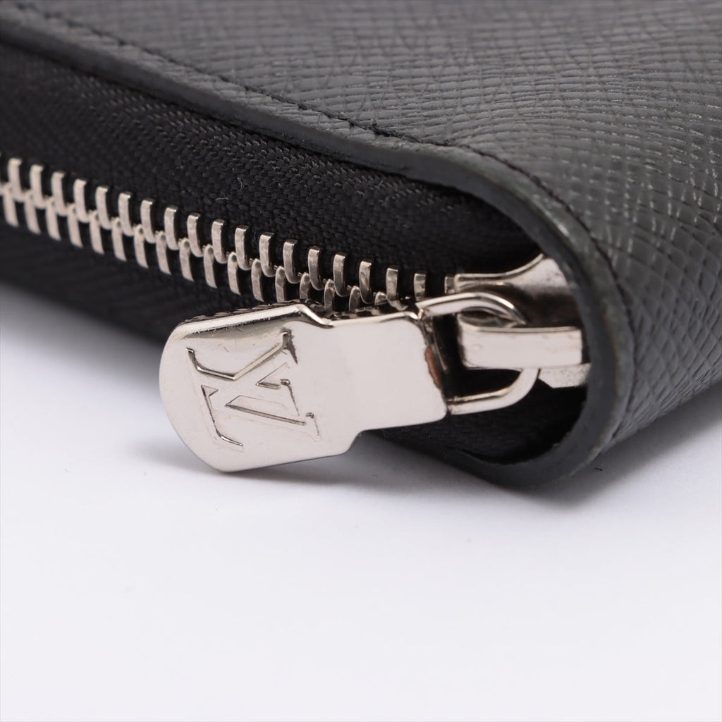 Louis Vuitton Black Leather Zippy organizer wallet accessories