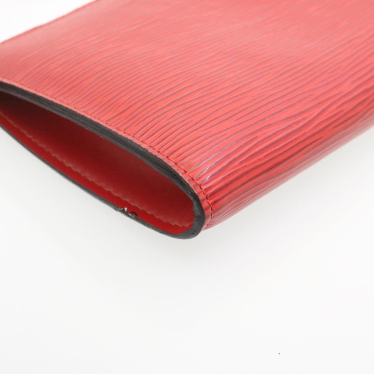 Louis Vuitton Red Leather Pochette accessoires handbag bag