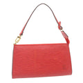 Louis Vuitton Red Leather Pochette accessoires handbag bag