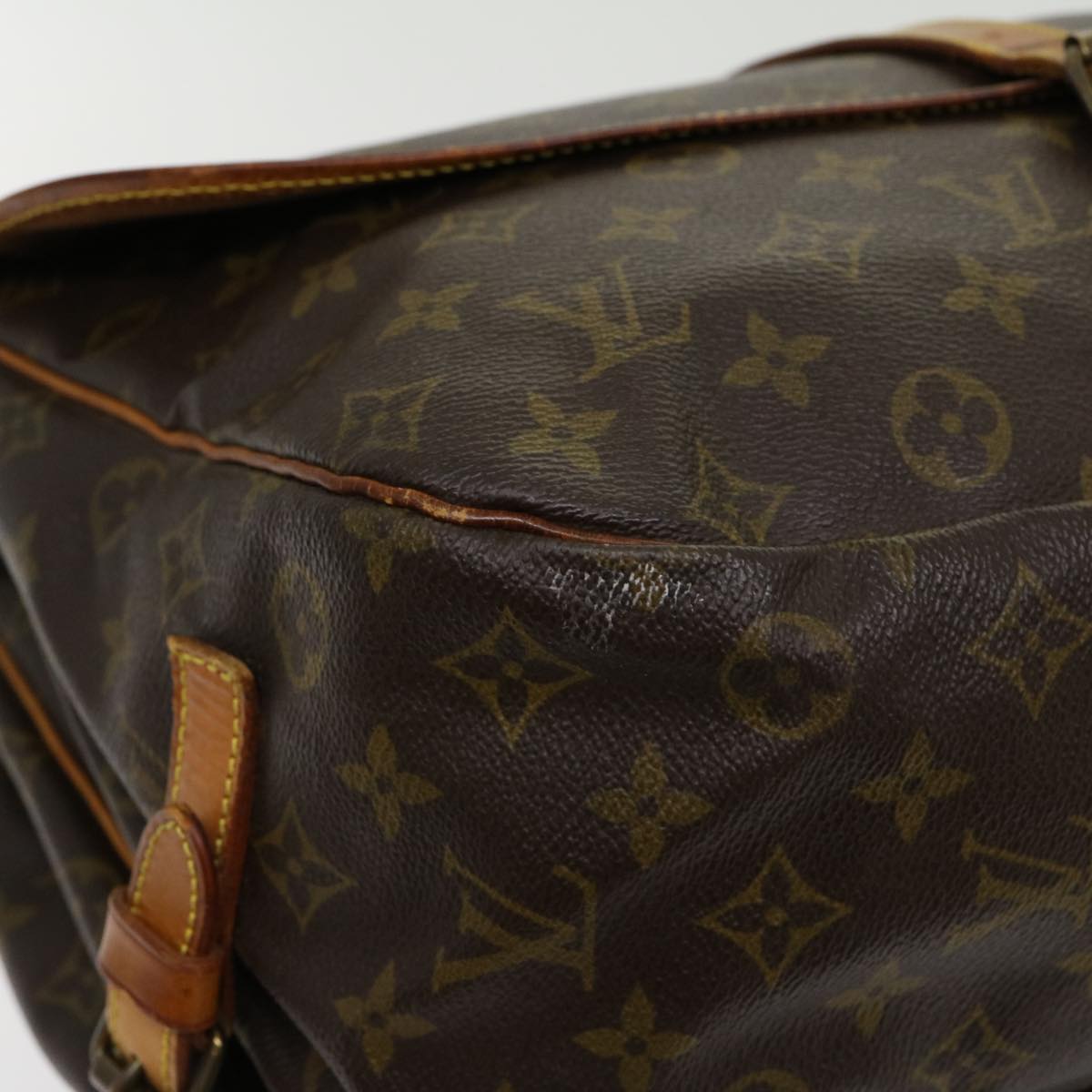 Louis Vuitton Brown Canvas Saumur 35 shoulder bag