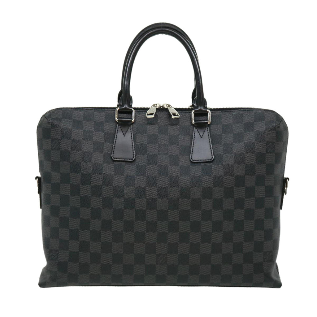 Louis Vuitton Black Canvas Porte documents Jour briefcase bag