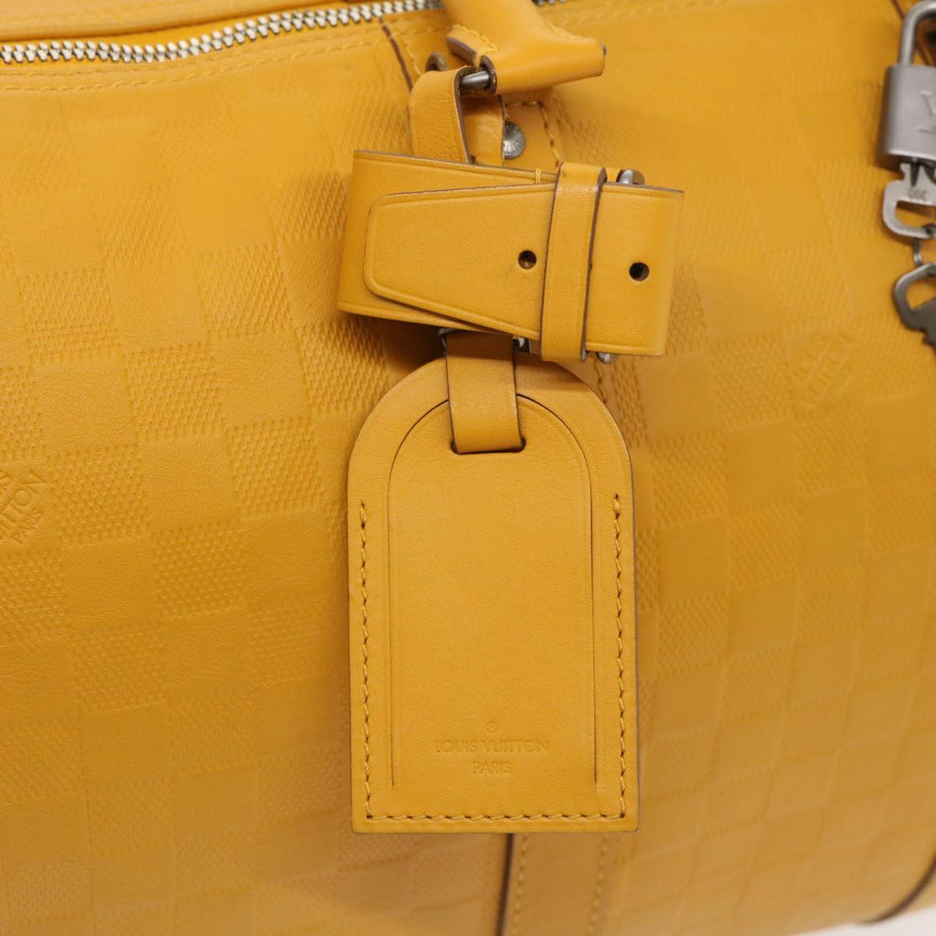 Louis Vuitton Yellow Leather Keepall 45 travel bag