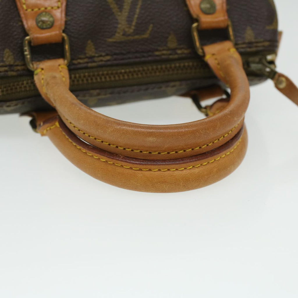Louis Vuitton Brown Canvas Mini speedy handbag bag