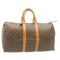 Louis Vuitton Brown Canvas Keepall 45 travel bag