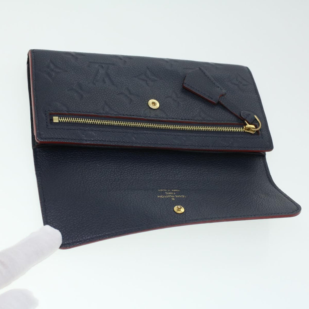 Louis Vuitton Navy Leather Pont Neuf wallet accessories