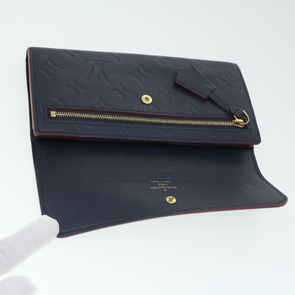 Louis Vuitton Navy Leather Pont Neuf wallet accessories
