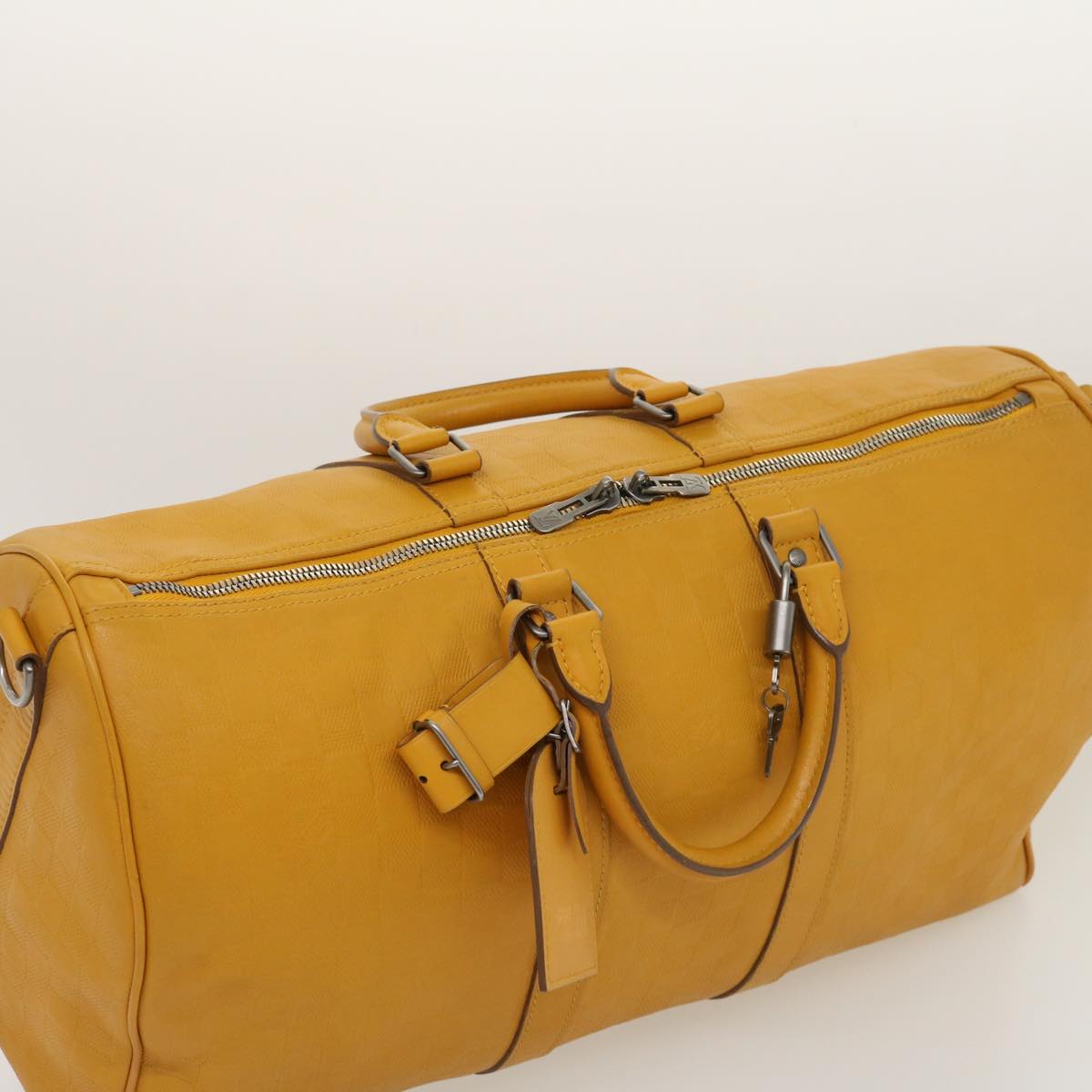 Louis Vuitton Yellow Leather Keepall 45 travel bag
