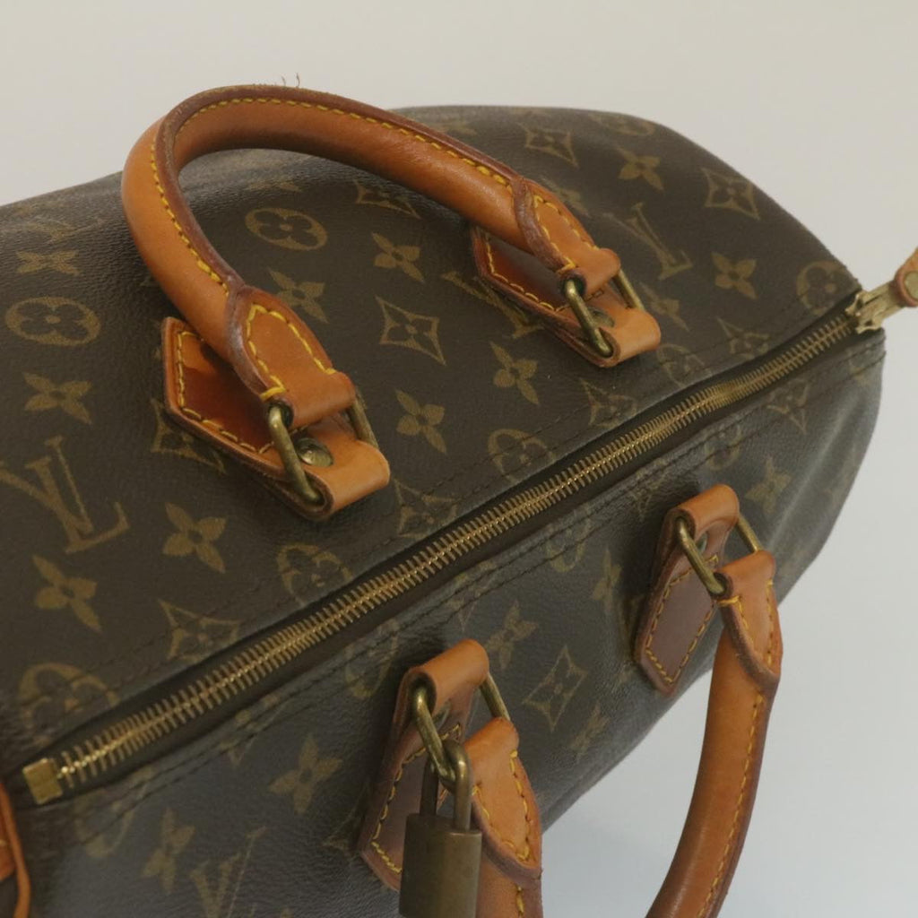 Louis Vuitton Gray Canvas Speedy 35 handbag bag