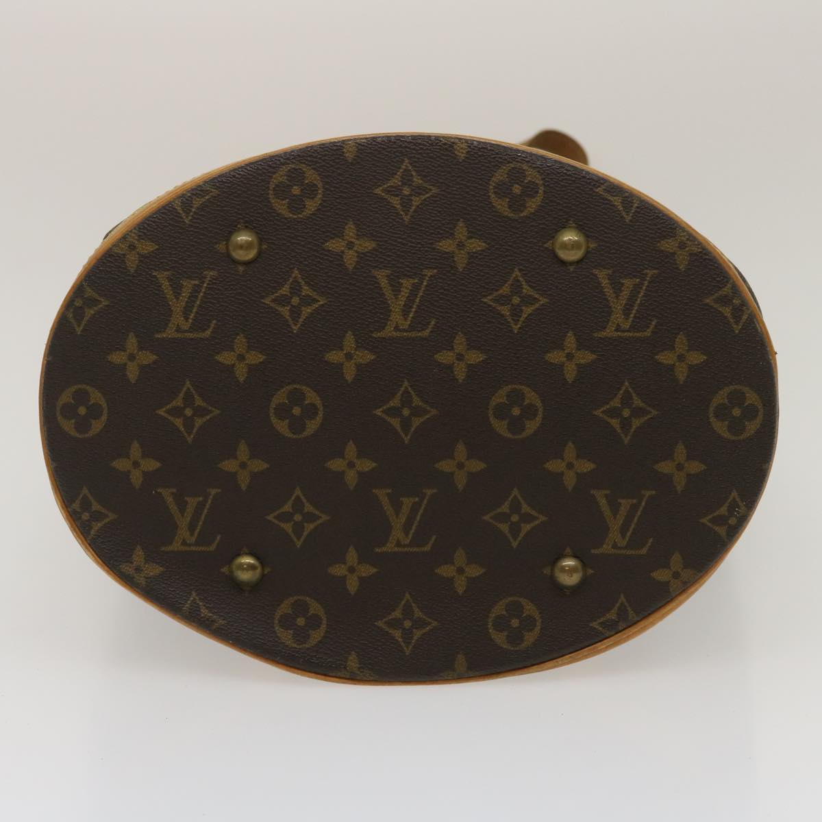 Louis Vuitton Gray Canvas Bucket GM shoulder bag