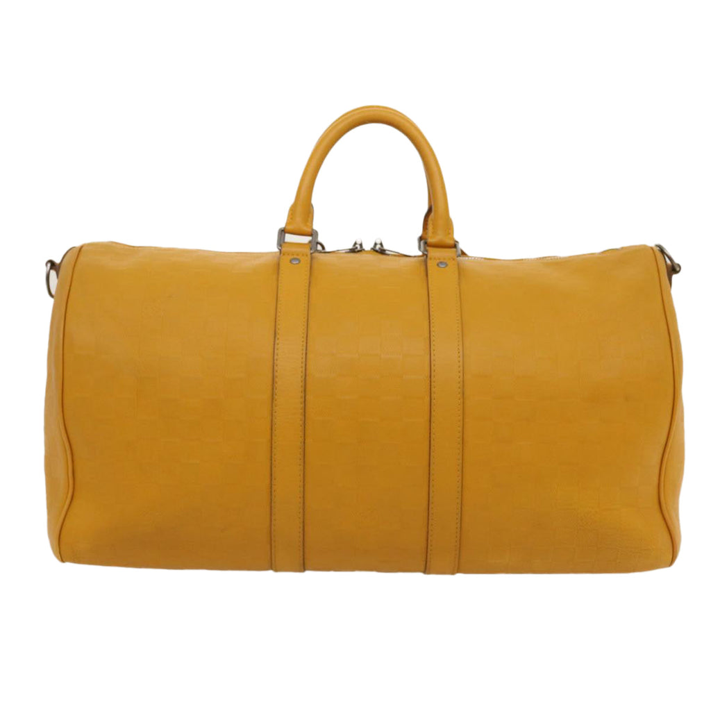 Louis Vuitton Yellow Leather Keepall 45 travel bag