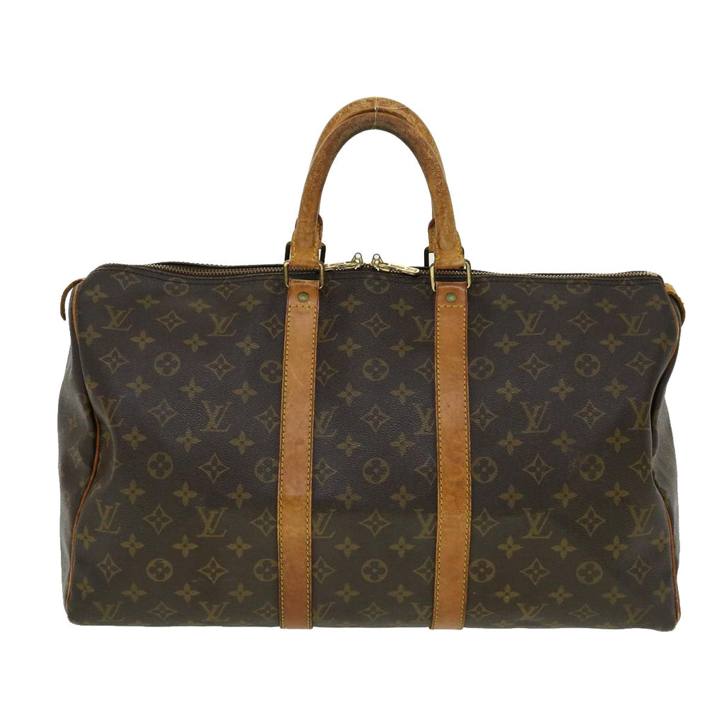 Louis Vuitton Brown Canvas Keepall 45 travel bag