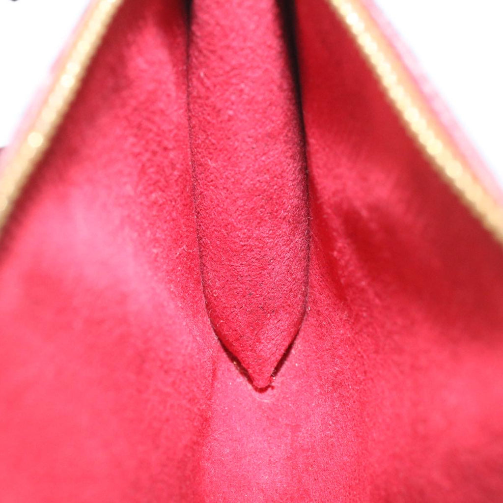 Louis Vuitton Red Leather Pochette accessoires handbag bag