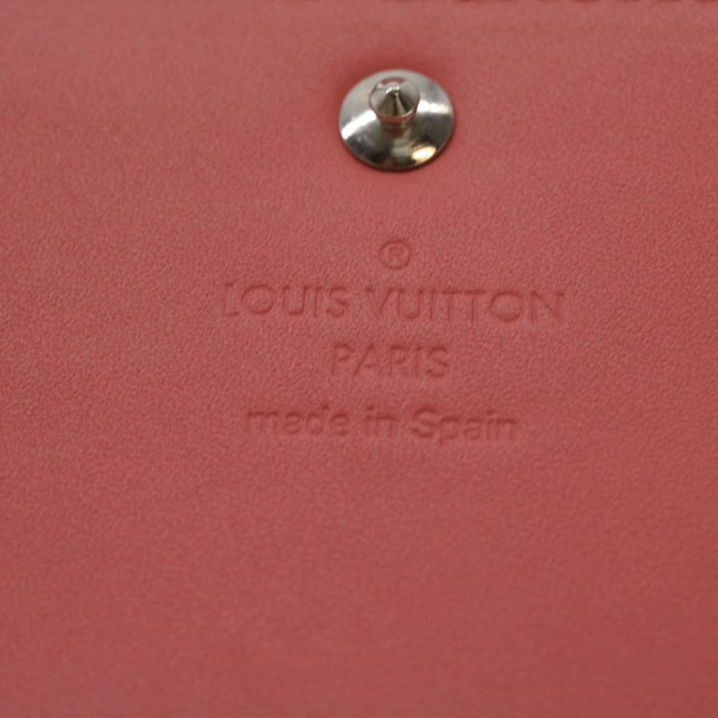 Louis Vuitton Pink Patent leather Enveloppe Carte de visite wallet accessories