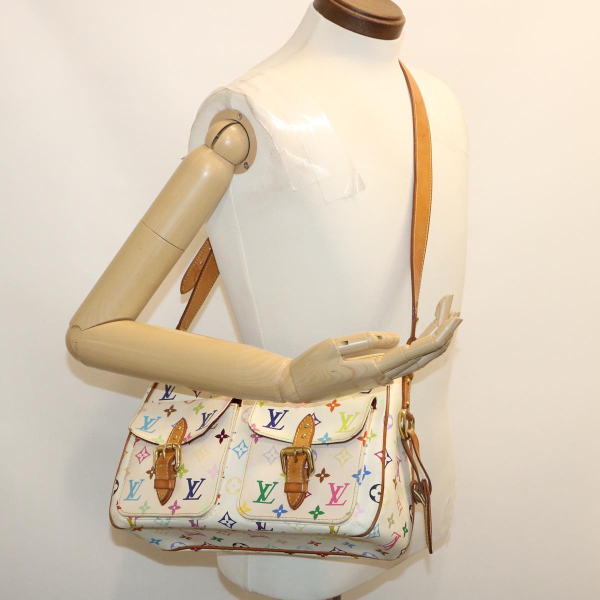 Louis Vuitton White Canvas Lodge shoulder bag