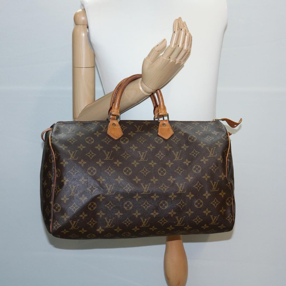 Louis Vuitton Brown Canvas Speedy 40 handbag bag