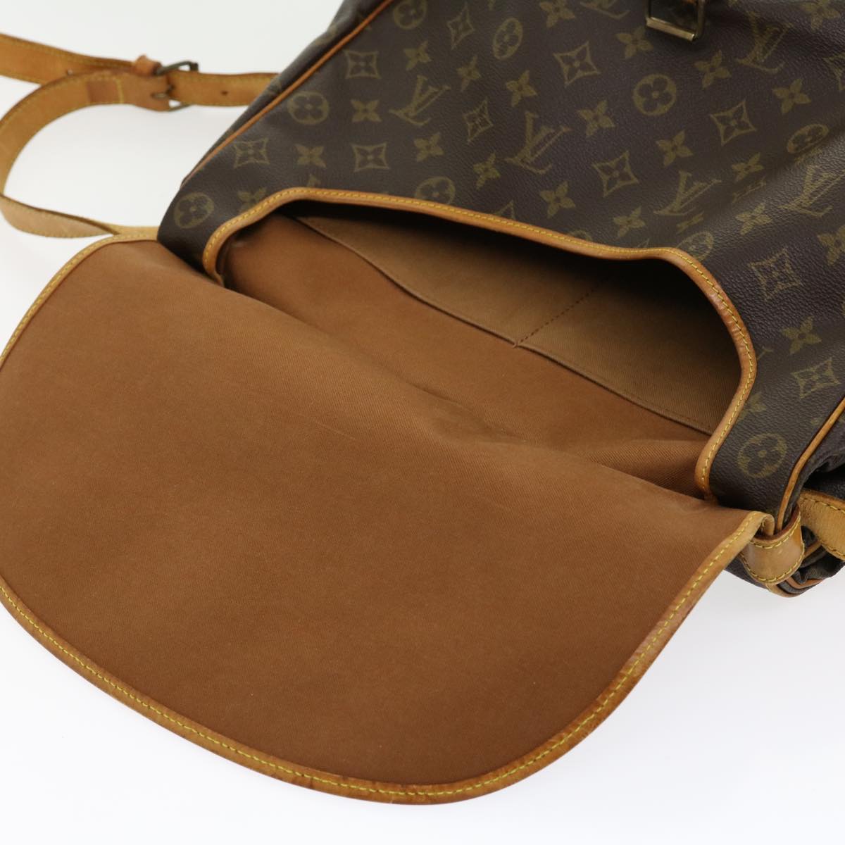 Louis Vuitton Brown Canvas Saumur 35 shoulder bag