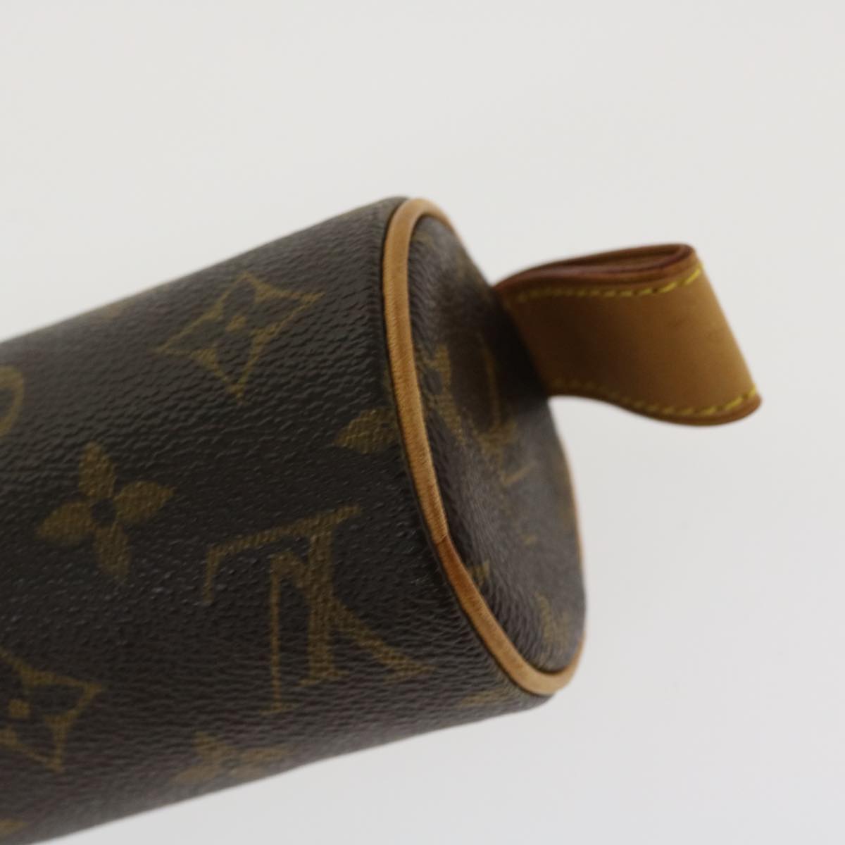 Louis Vuitton Brown Canvas Trousse rond clutch bag