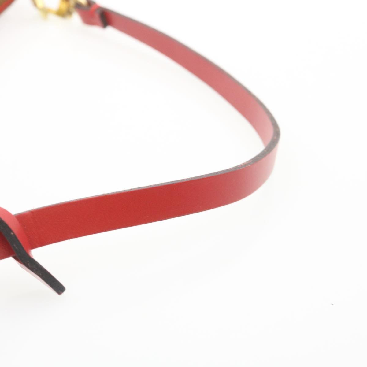 Louis Vuitton Red Leather Pochette accessoires handbag bag